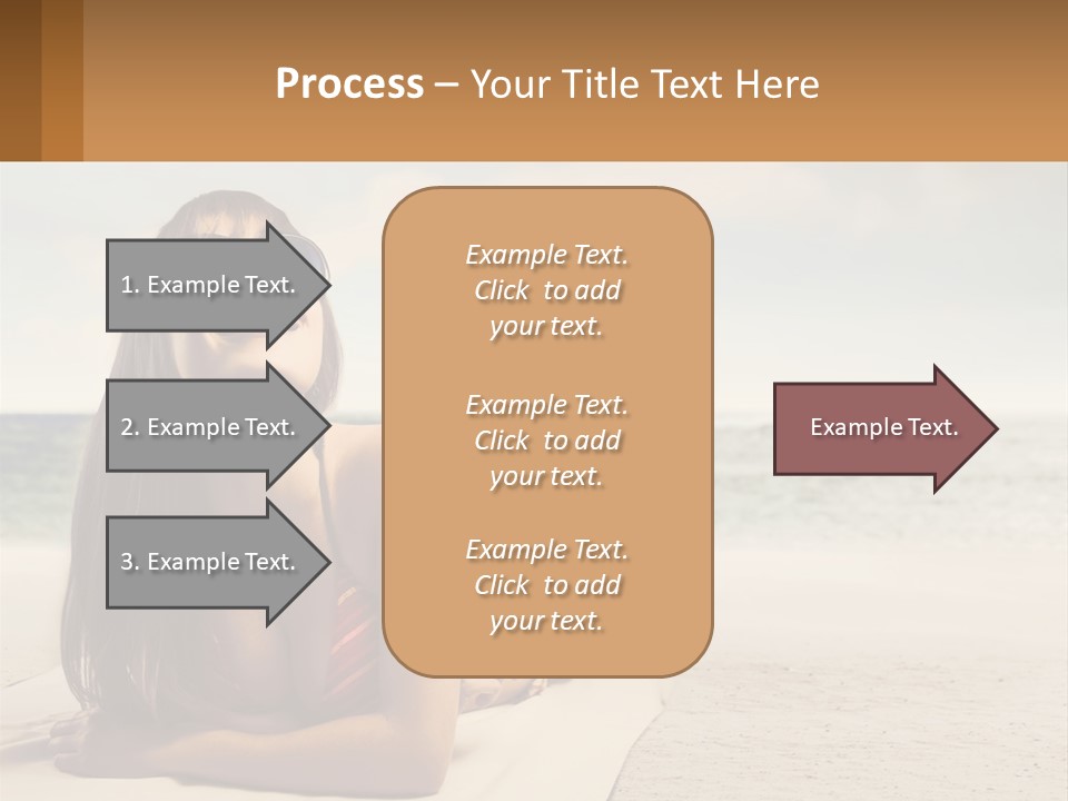 A Woman Laying On The Beach With Sunglasses On Her Head PowerPoint Template