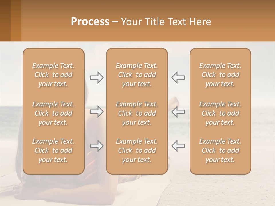 A Woman Laying On The Beach With Sunglasses On Her Head PowerPoint Template