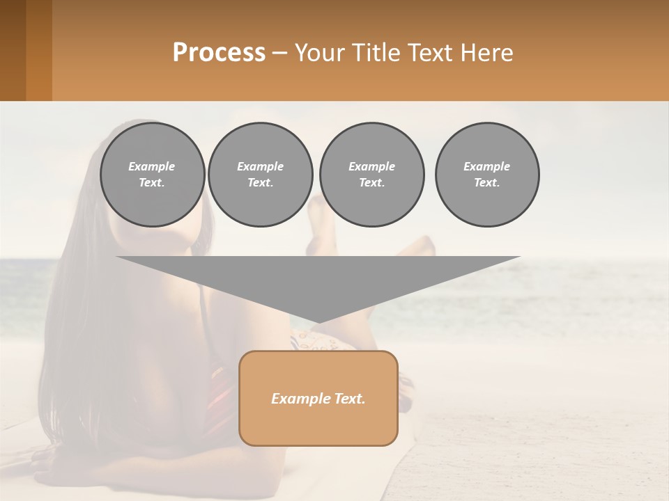 A Woman Laying On The Beach With Sunglasses On Her Head PowerPoint Template