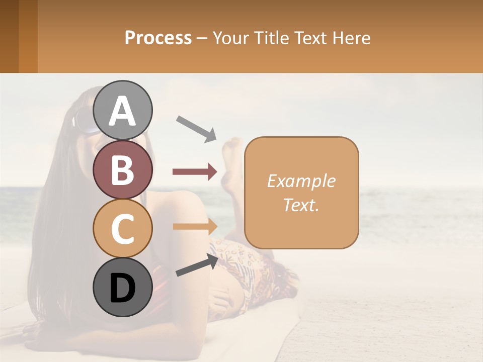 A Woman Laying On The Beach With Sunglasses On Her Head PowerPoint Template