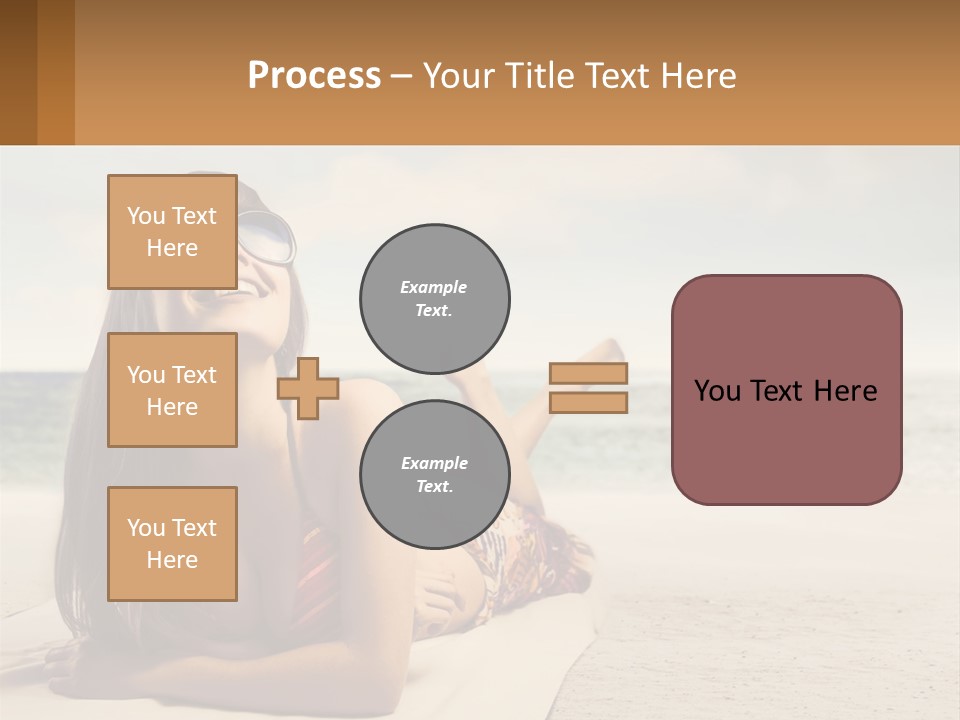 A Woman Laying On The Beach With Sunglasses On Her Head PowerPoint Template