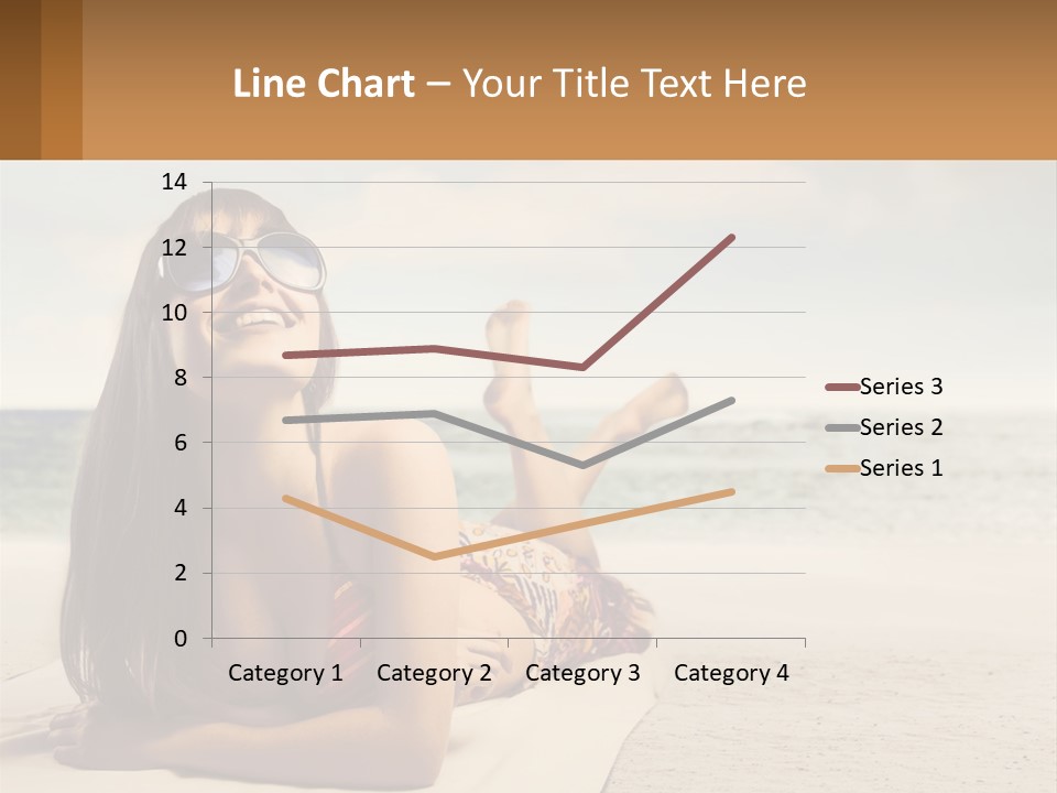 A Woman Laying On The Beach With Sunglasses On Her Head PowerPoint Template