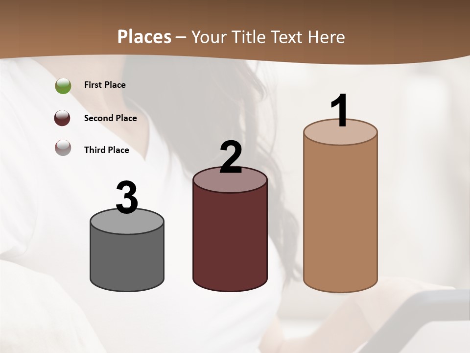 A Woman Sitting On A Couch Holding A Cell Phone PowerPoint Template