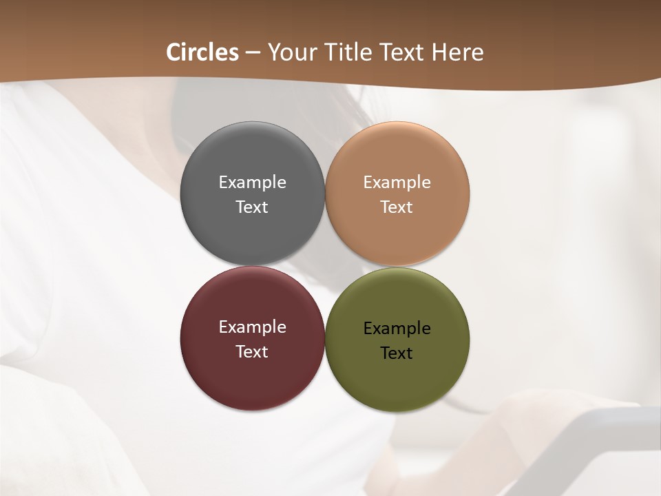 A Woman Sitting On A Couch Holding A Cell Phone PowerPoint Template