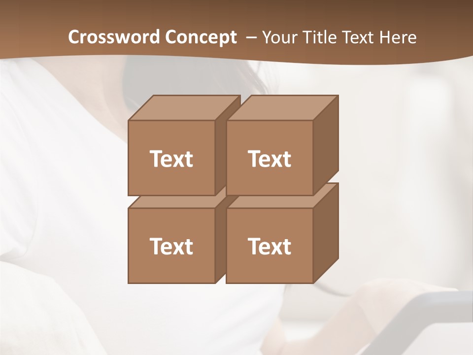 A Woman Sitting On A Couch Holding A Cell Phone PowerPoint Template