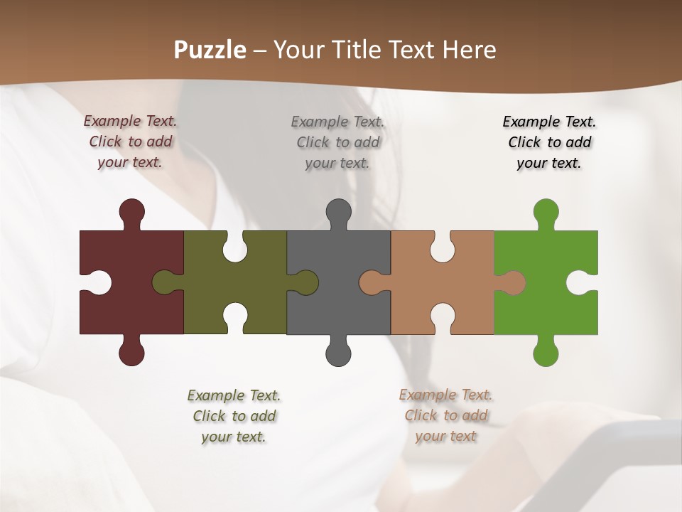 A Woman Sitting On A Couch Holding A Cell Phone PowerPoint Template