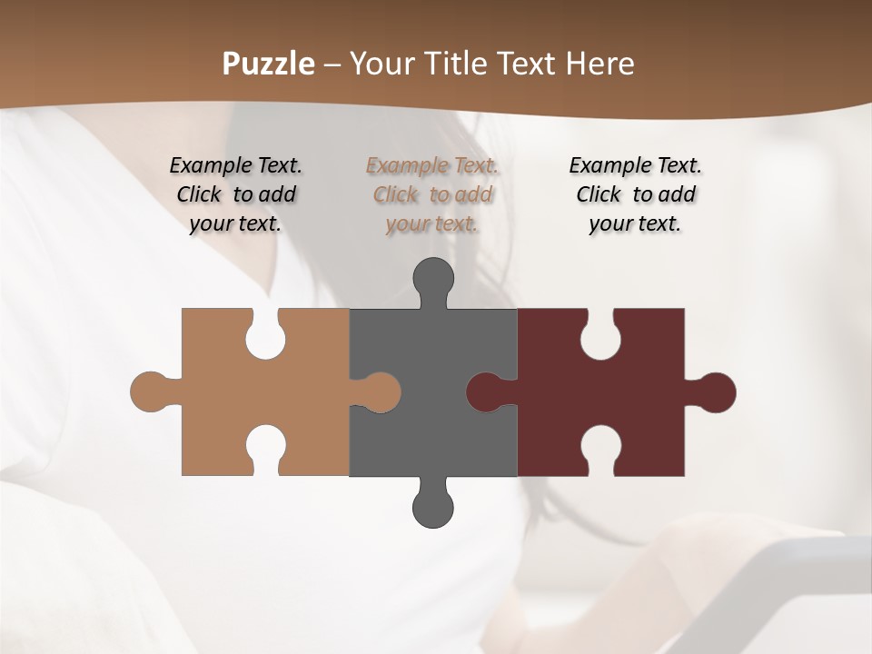 A Woman Sitting On A Couch Holding A Cell Phone PowerPoint Template