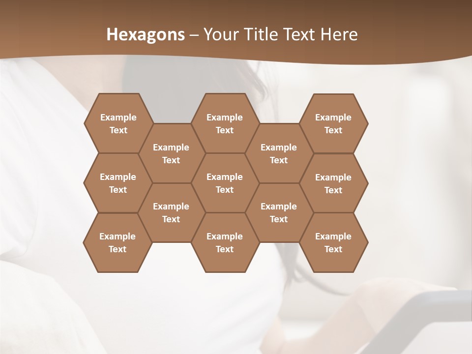 A Woman Sitting On A Couch Holding A Cell Phone PowerPoint Template