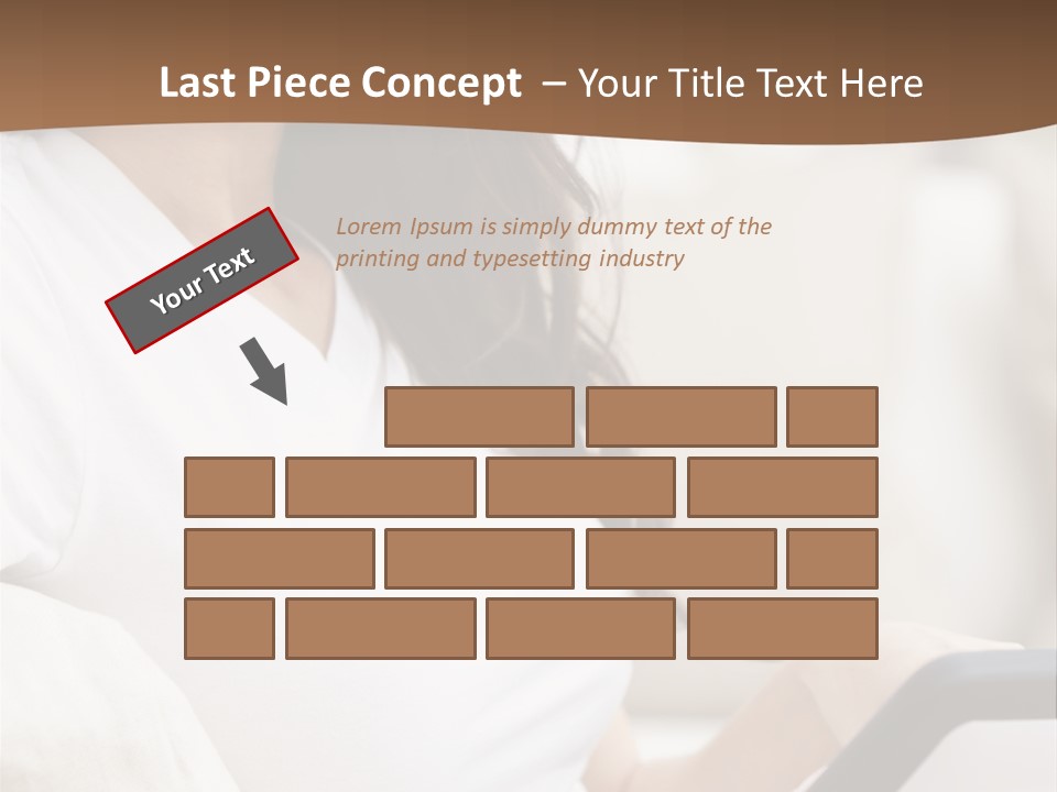 A Woman Sitting On A Couch Holding A Cell Phone PowerPoint Template