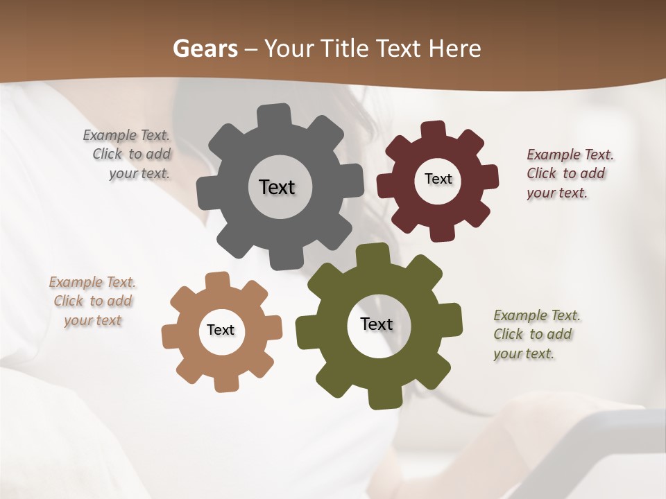 A Woman Sitting On A Couch Holding A Cell Phone PowerPoint Template