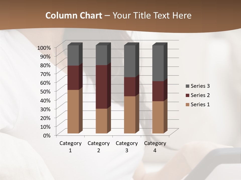 A Woman Sitting On A Couch Holding A Cell Phone PowerPoint Template