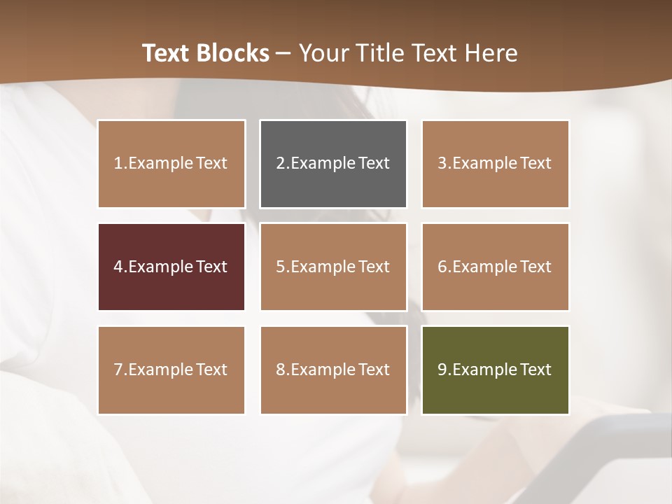 A Woman Sitting On A Couch Holding A Cell Phone PowerPoint Template