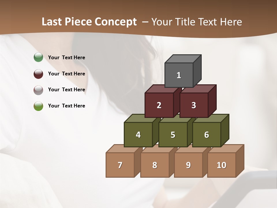 A Woman Sitting On A Couch Holding A Cell Phone PowerPoint Template