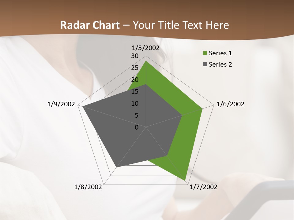 A Woman Sitting On A Couch Holding A Cell Phone PowerPoint Template