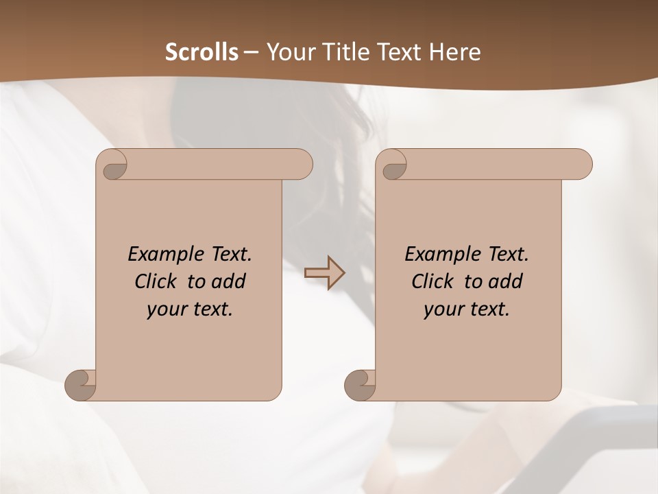 A Woman Sitting On A Couch Holding A Cell Phone PowerPoint Template