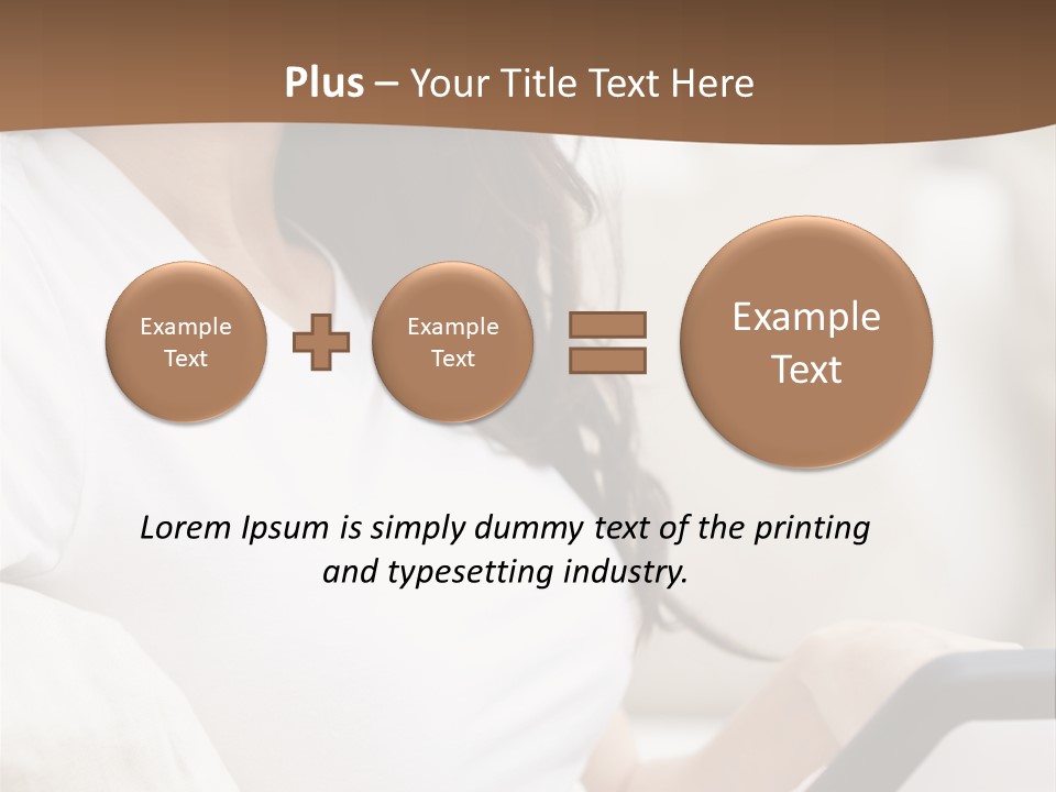 A Woman Sitting On A Couch Holding A Cell Phone PowerPoint Template