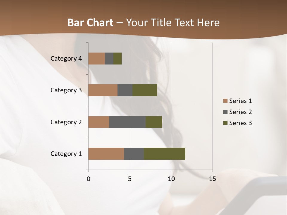 A Woman Sitting On A Couch Holding A Cell Phone PowerPoint Template