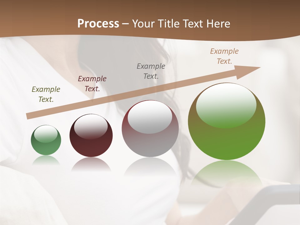 A Woman Sitting On A Couch Holding A Cell Phone PowerPoint Template