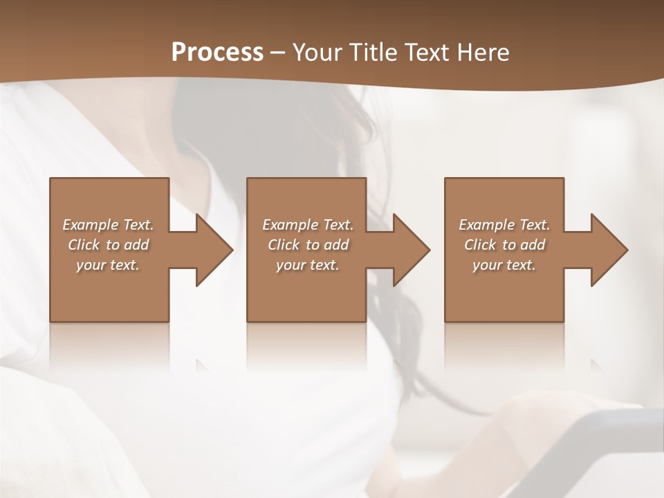 A Woman Sitting On A Couch Holding A Cell Phone PowerPoint Template