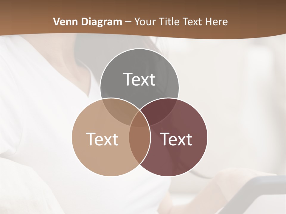 A Woman Sitting On A Couch Holding A Cell Phone PowerPoint Template