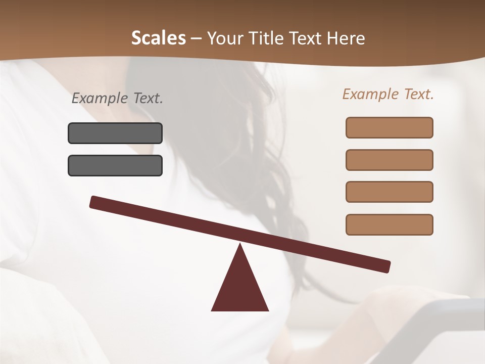 A Woman Sitting On A Couch Holding A Cell Phone PowerPoint Template