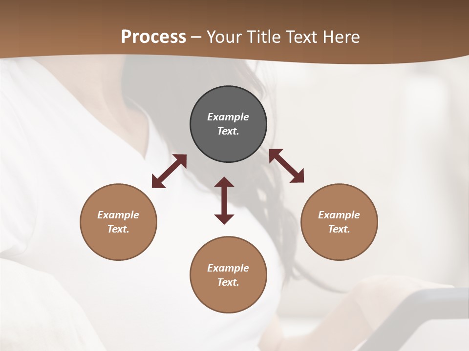 A Woman Sitting On A Couch Holding A Cell Phone PowerPoint Template