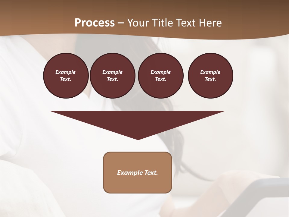 A Woman Sitting On A Couch Holding A Cell Phone PowerPoint Template