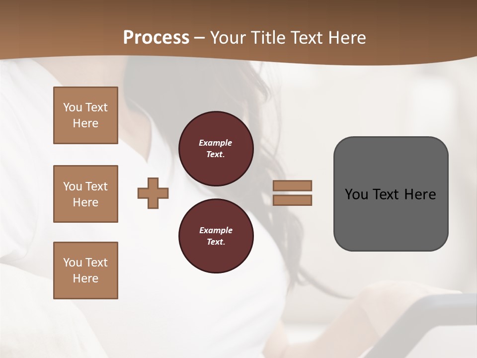 A Woman Sitting On A Couch Holding A Cell Phone PowerPoint Template