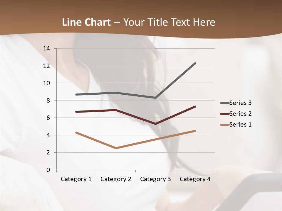 A Woman Sitting On A Couch Holding A Cell Phone PowerPoint Template