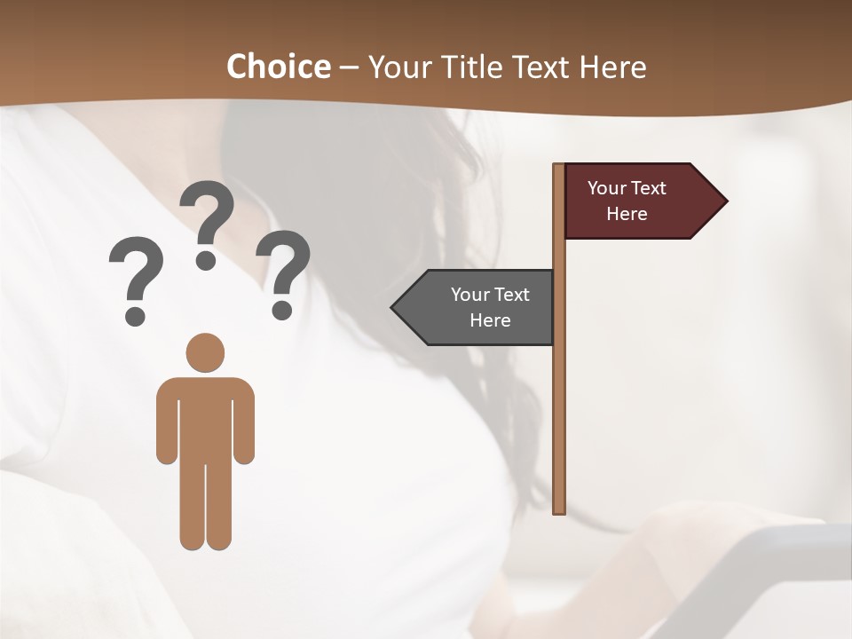 A Woman Sitting On A Couch Holding A Cell Phone PowerPoint Template