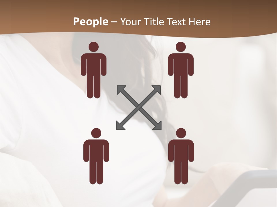 A Woman Sitting On A Couch Holding A Cell Phone PowerPoint Template