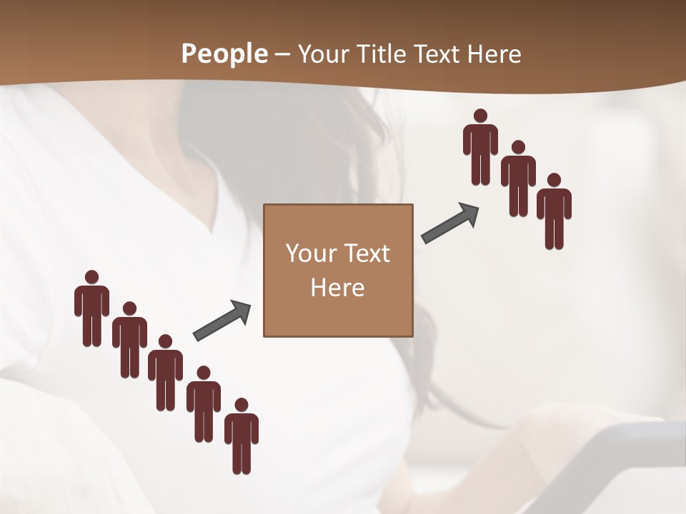 A Woman Sitting On A Couch Holding A Cell Phone PowerPoint Template