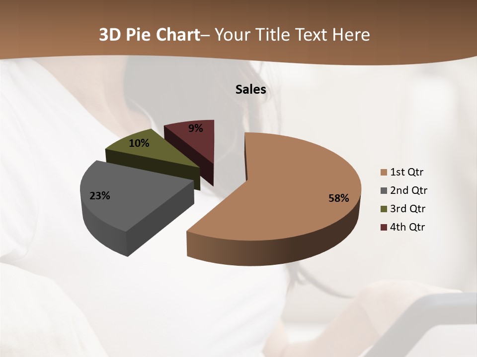 A Woman Sitting On A Couch Holding A Cell Phone PowerPoint Template
