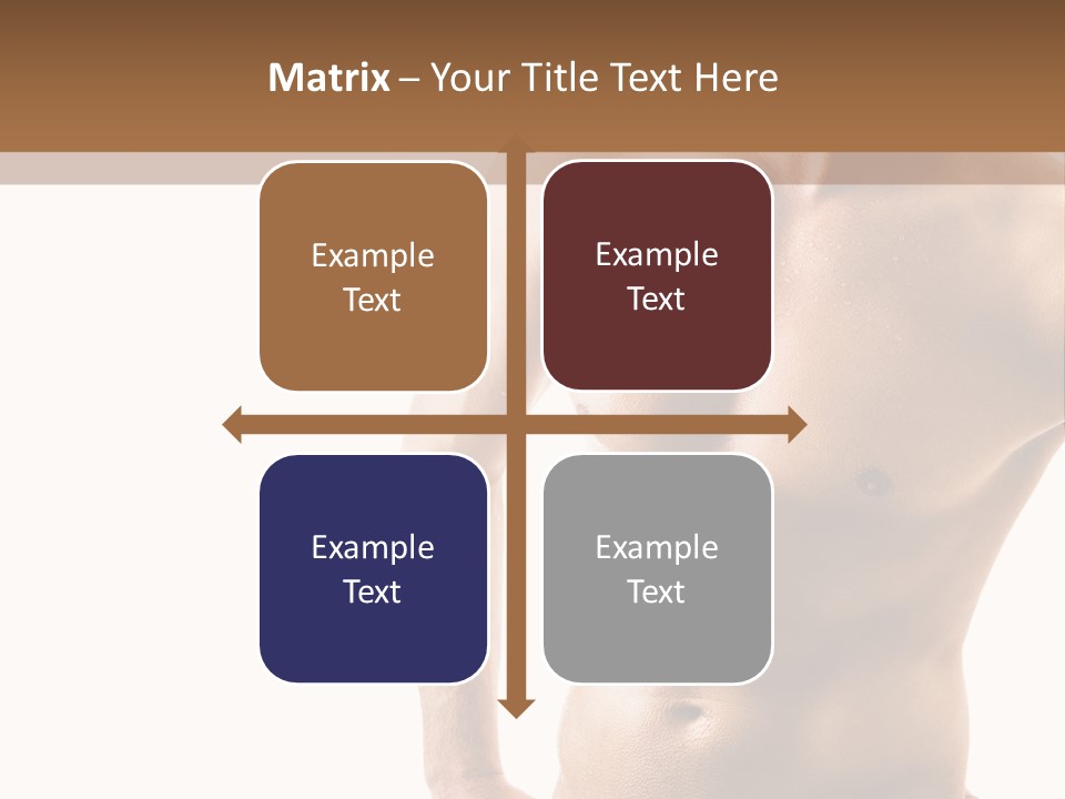 A Man With No Shirt Is Posing For A Picture PowerPoint Template