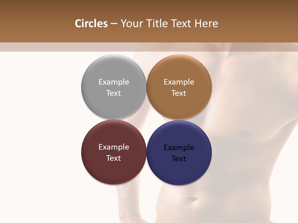 A Man With No Shirt Is Posing For A Picture PowerPoint Template