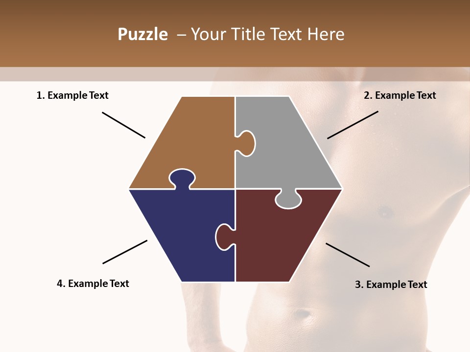 A Man With No Shirt Is Posing For A Picture PowerPoint Template