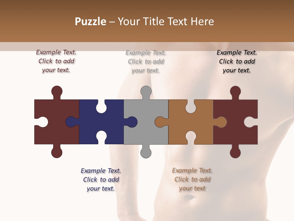 A Man With No Shirt Is Posing For A Picture PowerPoint Template