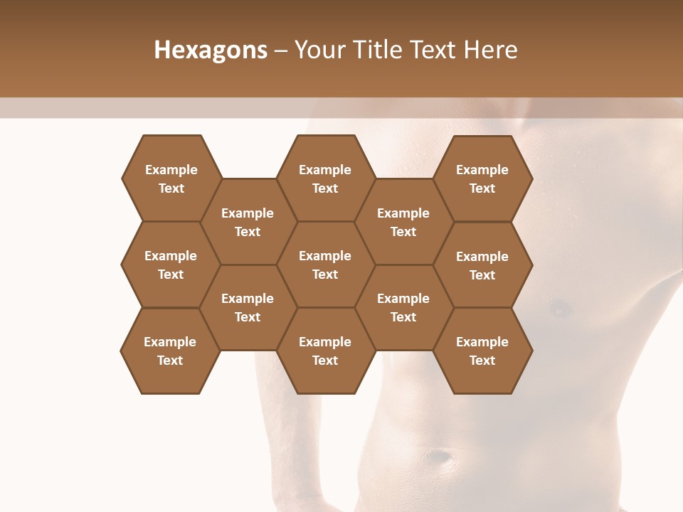 A Man With No Shirt Is Posing For A Picture PowerPoint Template