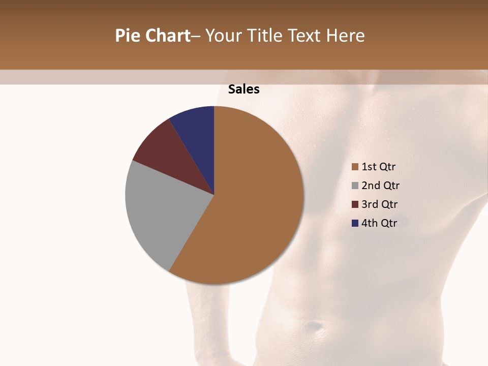 A Man With No Shirt Is Posing For A Picture PowerPoint Template