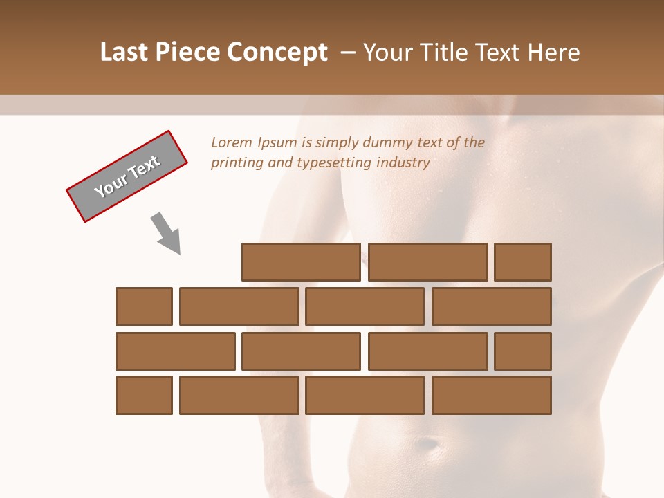 A Man With No Shirt Is Posing For A Picture PowerPoint Template