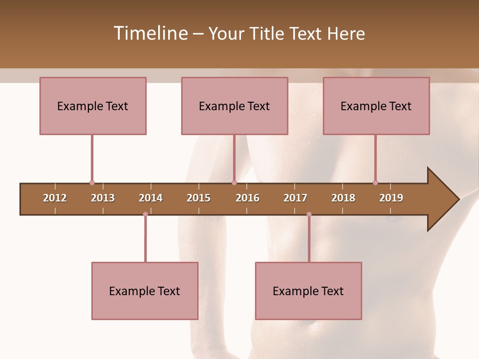 A Man With No Shirt Is Posing For A Picture PowerPoint Template