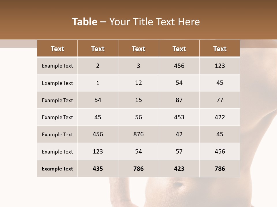 A Man With No Shirt Is Posing For A Picture PowerPoint Template