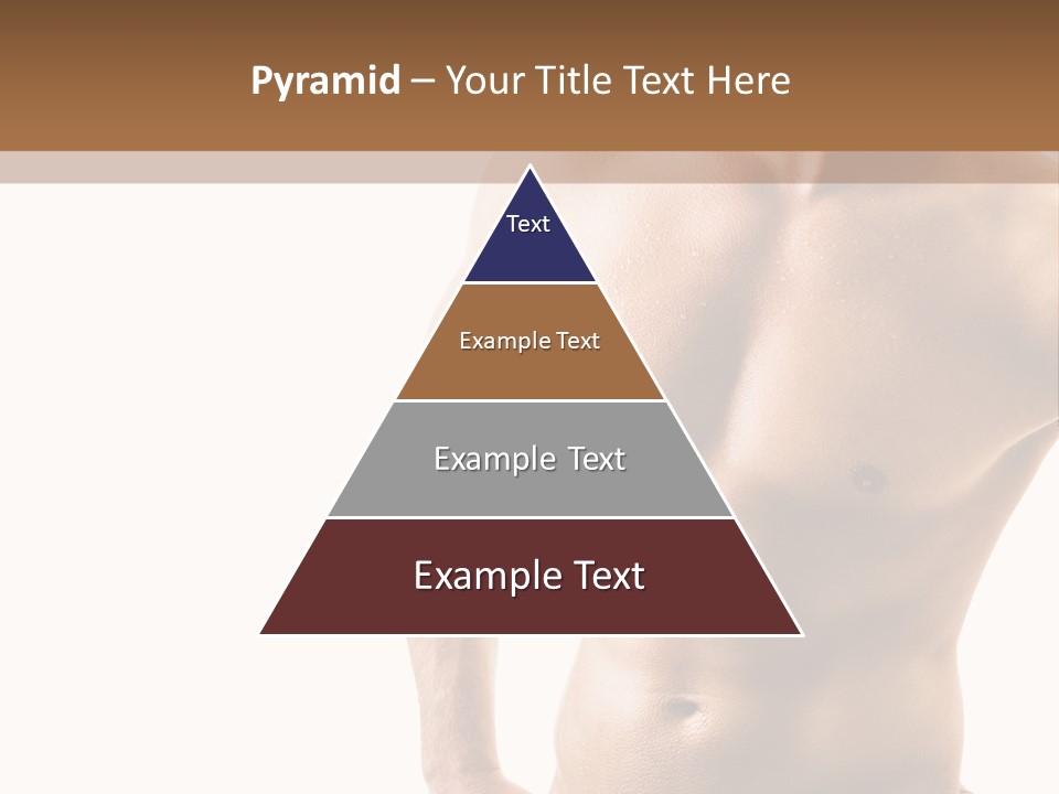 A Man With No Shirt Is Posing For A Picture PowerPoint Template