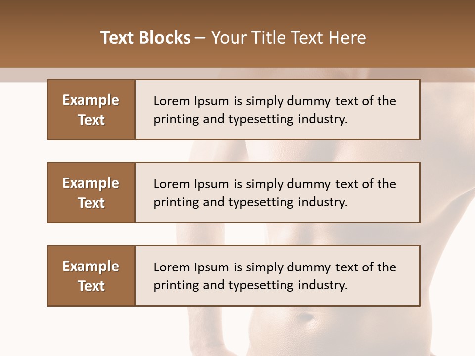 A Man With No Shirt Is Posing For A Picture PowerPoint Template