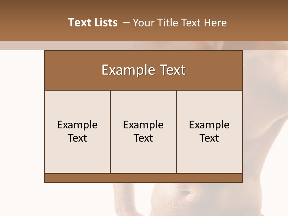 A Man With No Shirt Is Posing For A Picture PowerPoint Template