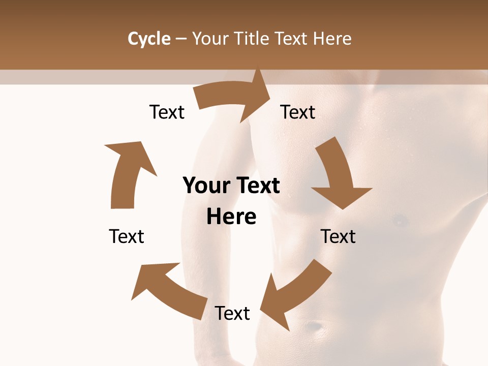 A Man With No Shirt Is Posing For A Picture PowerPoint Template