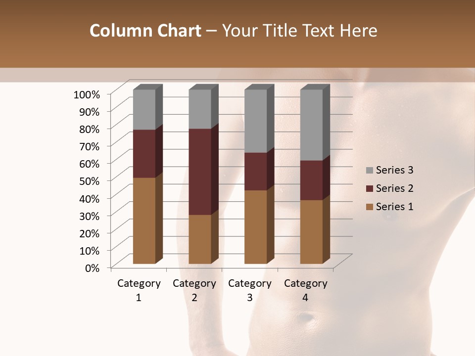 A Man With No Shirt Is Posing For A Picture PowerPoint Template