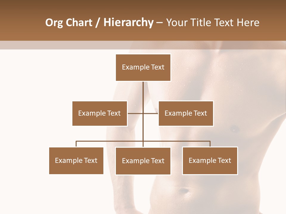 A Man With No Shirt Is Posing For A Picture PowerPoint Template