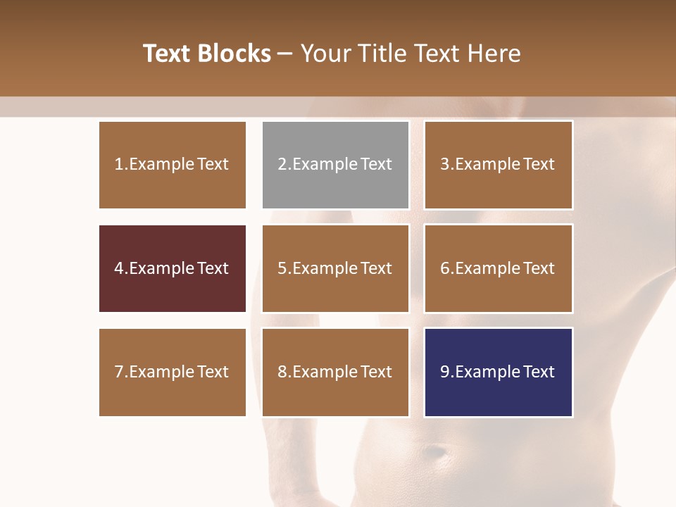 A Man With No Shirt Is Posing For A Picture PowerPoint Template
