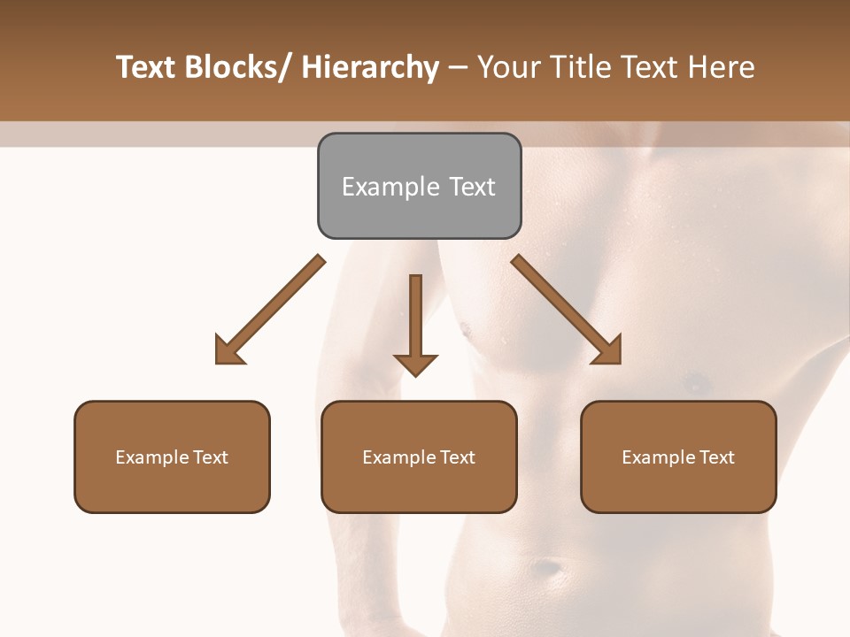 A Man With No Shirt Is Posing For A Picture PowerPoint Template
